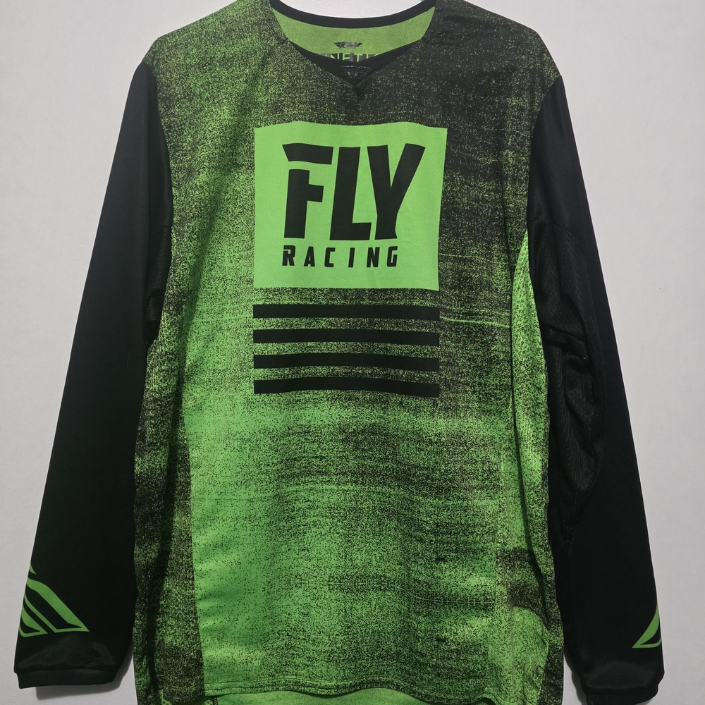 Fly Mens Green and Black Mesh Jersey